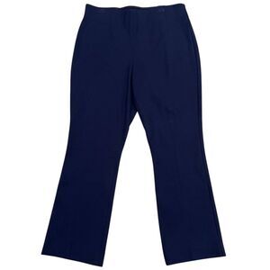 Talbots Flare Pants Women's 10 Blue Pull On Boot Cut Chic Preppy Classic Stretch
